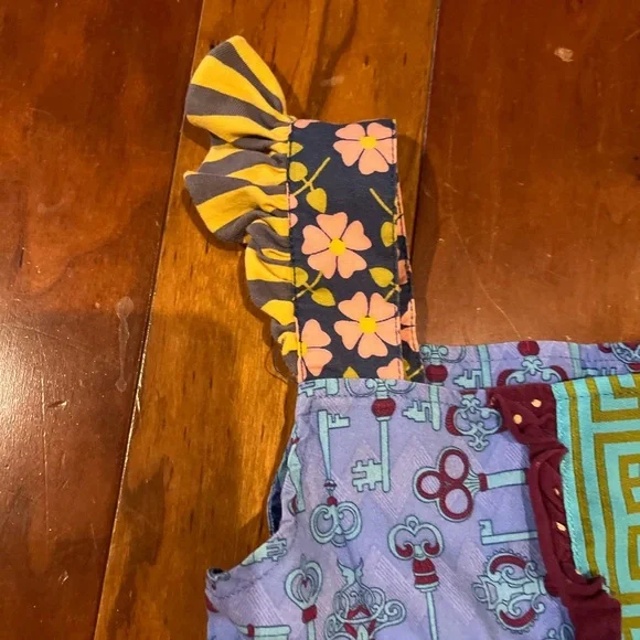 Matilda Jane Paint by Numbers Dress Girl Size 6 w/Removable Apron Colorful Fun - Picture 3 of 8